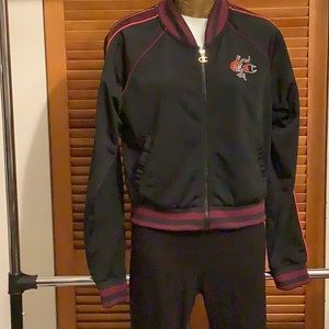 Champion Black Bomber Style Zip-Up Jacket